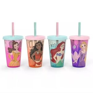 4 Pks Disney Princess Tumblers